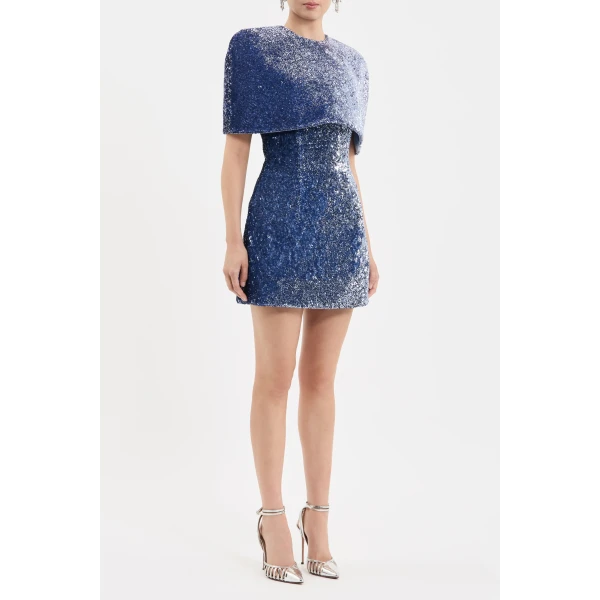 Rebecca Vallance Cambridge Cape in Blue Topaz | Cape | Coveti