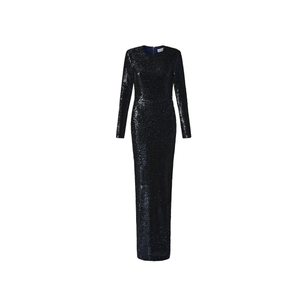 Cambridge Long Sleeve Gown in Sapphire