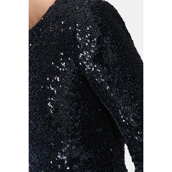 Rebecca Vallance Cambridge Long Sleeve Gown in Sapphire | Evening Gowns | Coveti