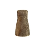 Rebecca Vallance Cambridge Mini Dress in Gold | Mini Dresses | Coveti