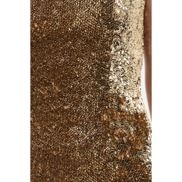 Rebecca Vallance Cambridge Mini Dress in Gold | Mini Dresses | Coveti