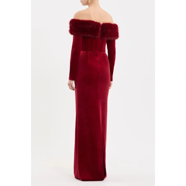Rebecca Vallance Crimson Rose Gown | Evening Gowns | Coveti
