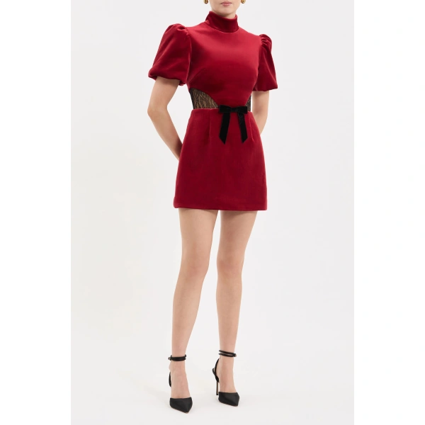 Rebecca Vallance Crimson Rose Mini Dress | Mini Dresses | Coveti