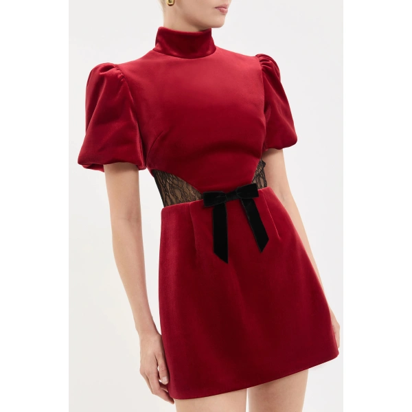 Rebecca Vallance Crimson Rose Mini Dress | Mini Dresses | Coveti