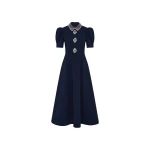Rebecca Vallance Crown Jewel Short Sleeve Midi Dress | Midi Dresses | Coveti