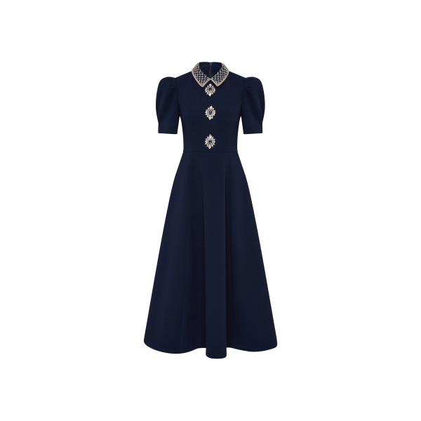 Rebecca Vallance Crown Jewel Short Sleeve Midi Dress | Midi Dresses | Coveti