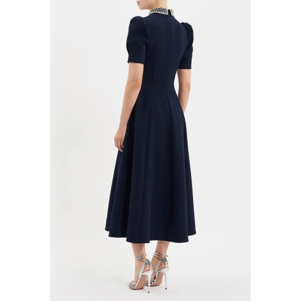 Rebecca Vallance Crown Jewel Short Sleeve Midi Dress | Midi Dresses | Coveti
