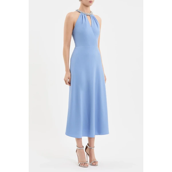 Rebecca Vallance Blue midi dress
