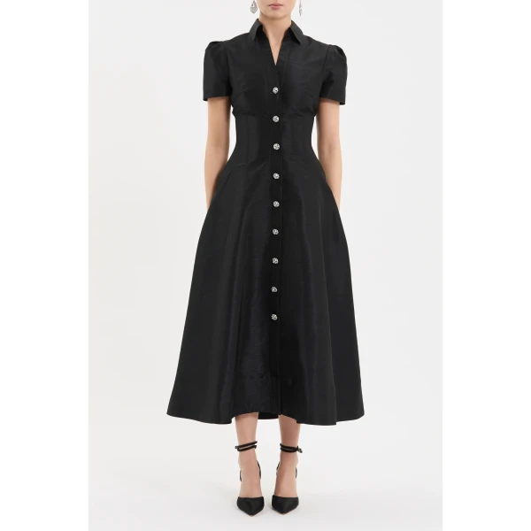 Rebecca Vallance Haddon Short Sleeve Midi Dress | Midi Dresses | Coveti