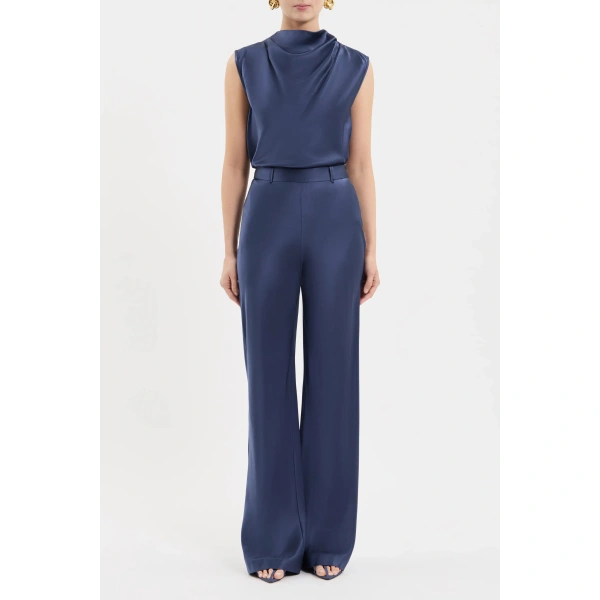 Rebecca Vallance Montague Top in Chambray | Tops | Coveti