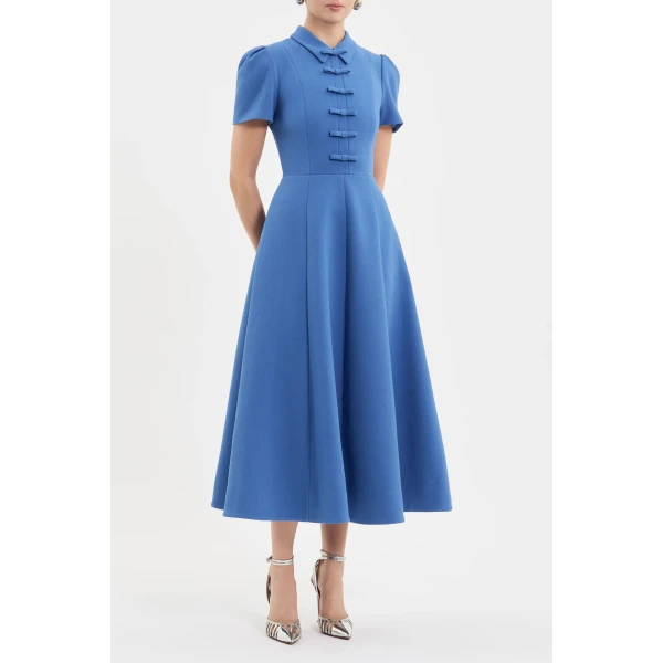Rebecca Vallance Blue midi dress