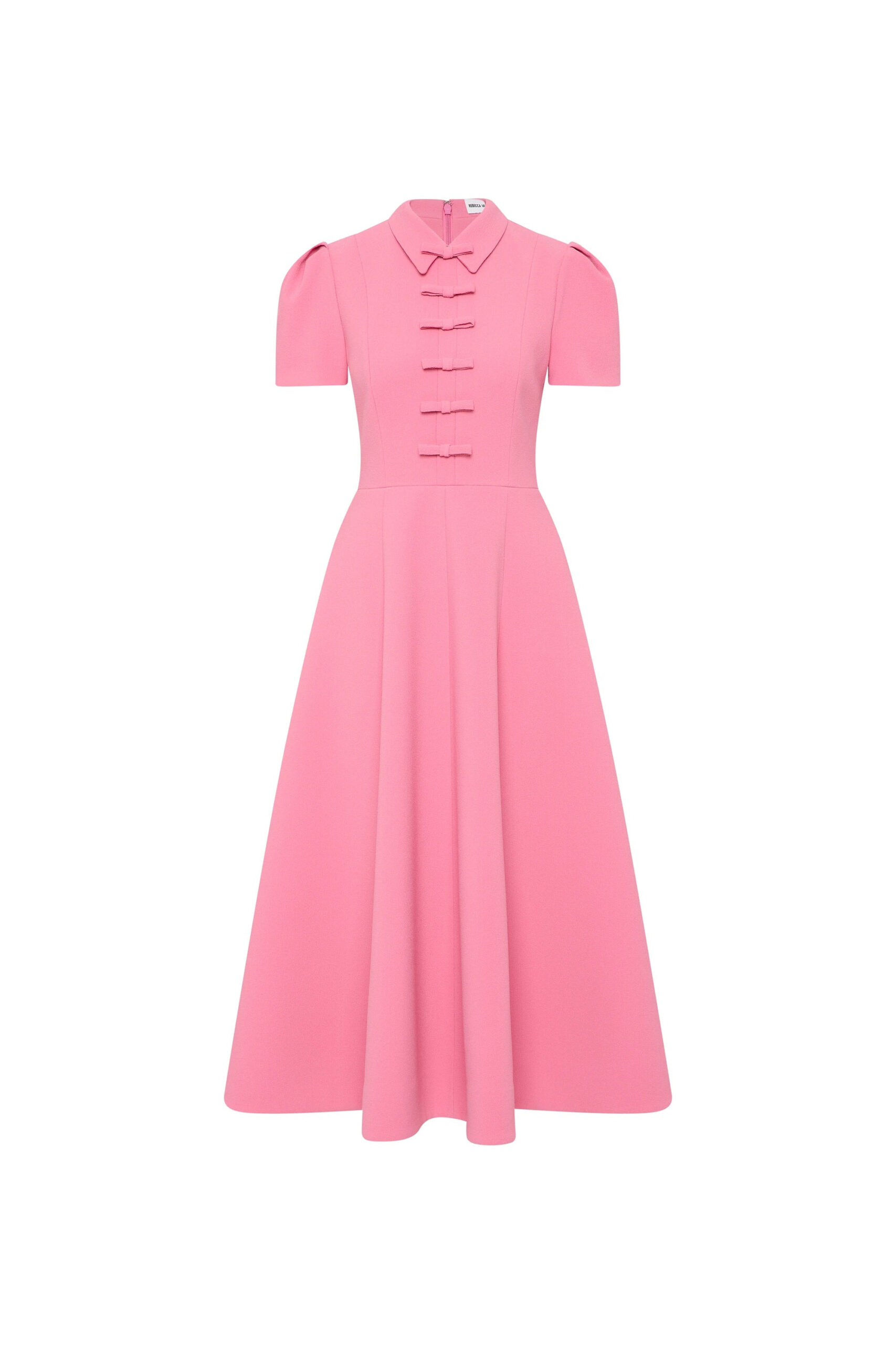 Rebecca Vallance Preston Short Sleeve Midi Dress in Pink 0 Rebecca Vallance Preston Short Sleeve Midi Dress in Pink | Midi Dresses | Coveti