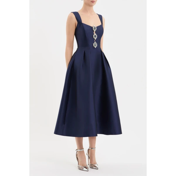 Rebecca Vallance Blue midi dress