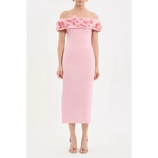 Rebecca Vallance Yorkshire Off The Shoulder Midi Dress | Midi Dresses | Coveti