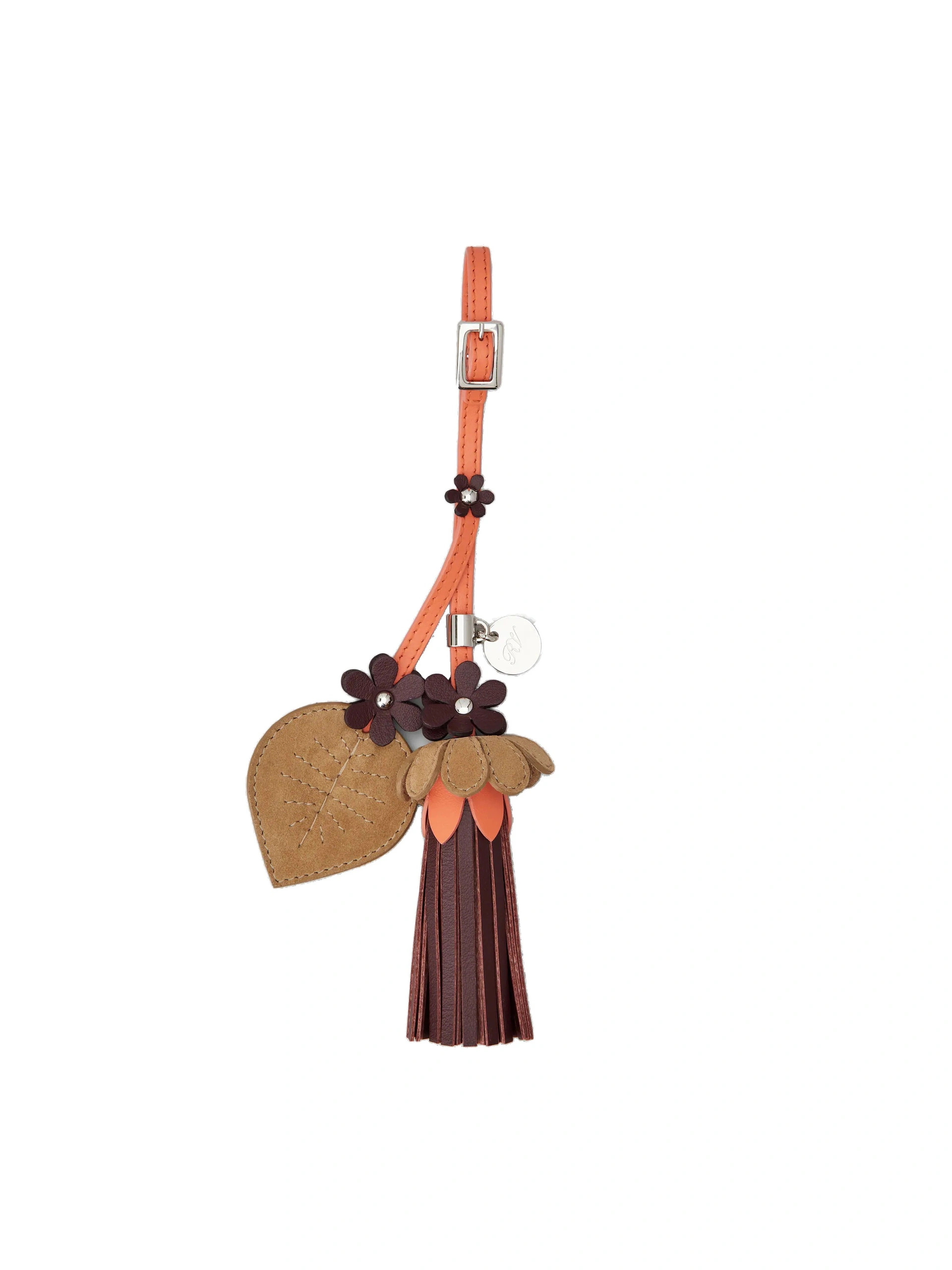 Roger Vivier Bag Charm in Brown and Orange Leather Roger Vivier Bag Charm in Brown and Orange Leather | Bag charms