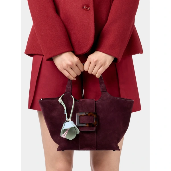 Roger Vivier Bag Charm in Green and Blue Leather, view 2 | Bag charms