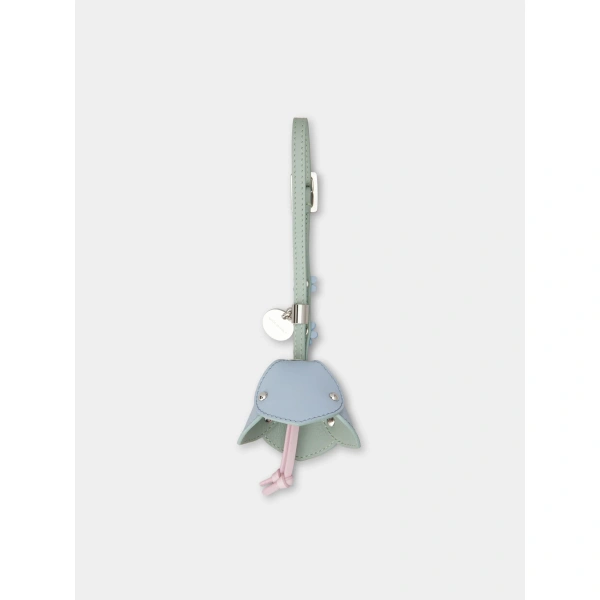 Roger Vivier Bag Charm in Green and Blue Leather, view 3 | Bag charms