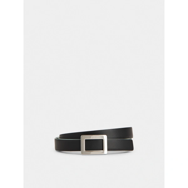 Roger Vivier Belle Vivier Belt in Green Leather, view 3 | Belts