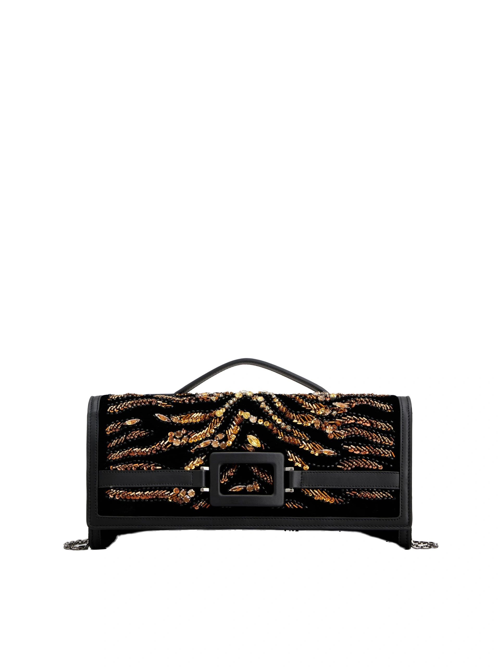 Roger Vivier Belle Vivier Clutch in Black Velvet Roger Vivier Belle Vivier Clutch in Black Velvet | Clutch Bags