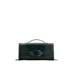 Roger Vivier Belle Vivier Clutch in Green Leather | Clutch Bags