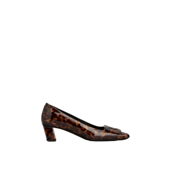 Belle Vivier Pumps in Brown Patent Leather