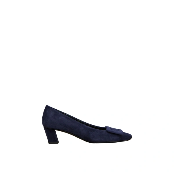 Belle Vivier Pumps in Navy Blue Suede