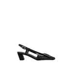 Roger Vivier Belle Vivier Slingback Pumps with Sequins in Black | Kitten Heels