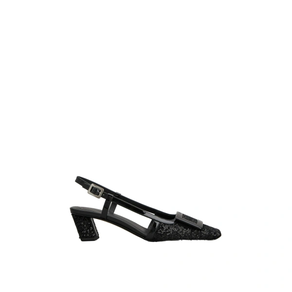 Belle Vivier Slingback Pumps with Sequins in Black