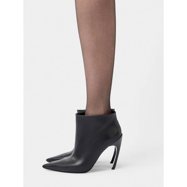 Roger Vivier Choc Booties in Black Leather, view 4 | Ankle Boots