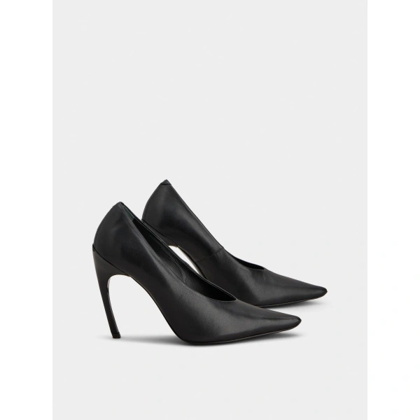 Roger Vivier Choc Pumps in Black Leather, view 3 | Pumps