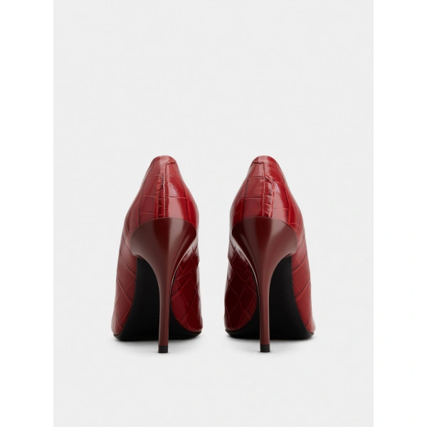 Roger Vivier Choc Pumps in Red Leather, view 4 | Pumps