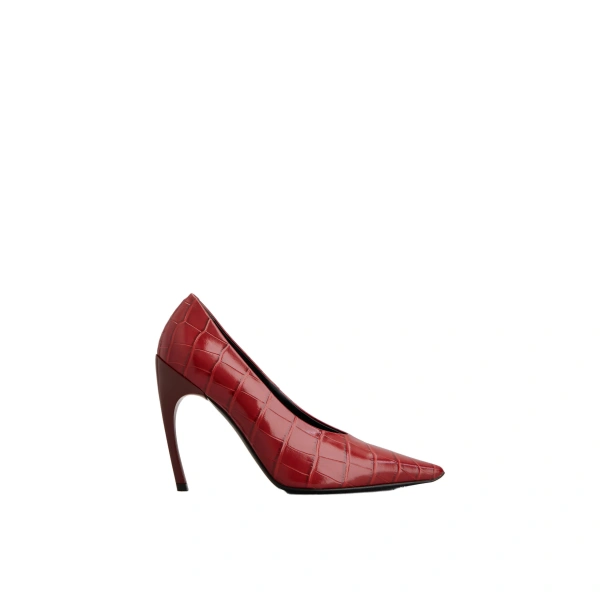 Choc Pumps in Red Leather