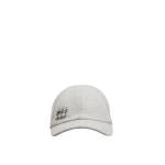 Roger Vivier Efflorescence Baseball Cap in Grey Wool | Baseball Caps