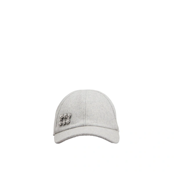 Efflorescence Baseball Cap in Grey Wool
