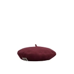 Roger Vivier Efflorescence Beret in Burgundy Wool | Hats