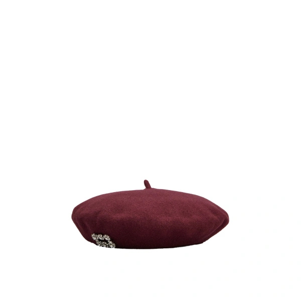 Efflorescence Beret in Burgundy Wool