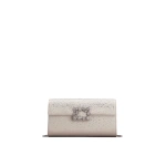 Roger Vivier Efflorescence Clutch in Grey Satin | Clutch Bags