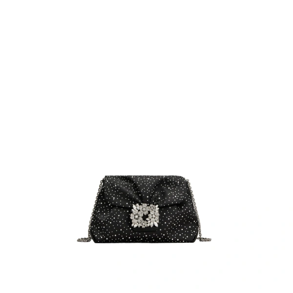 Efflorescence Mini Bag in Black Satin