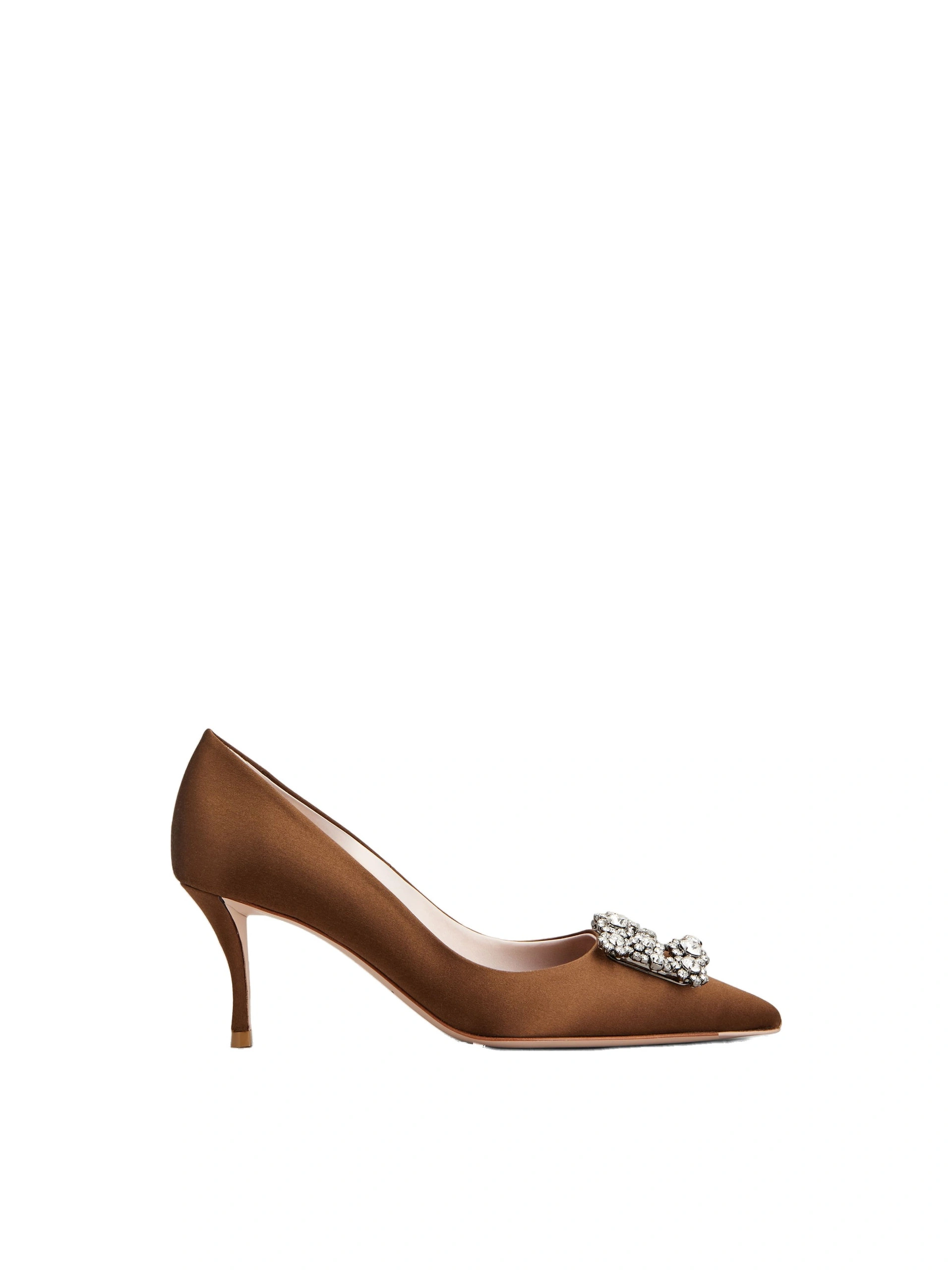 Roger Vivier Efflorescence Pumps 6.5 cm in Brown Satin Roger Vivier Efflorescence Pumps 6.5 cm in Brown Satin | Pumps