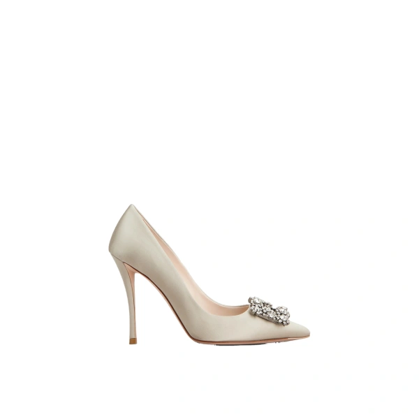 Efflorescence Pumps in Grey Satin