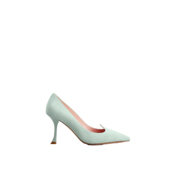 I Love Vivier Pumps in Green Suede