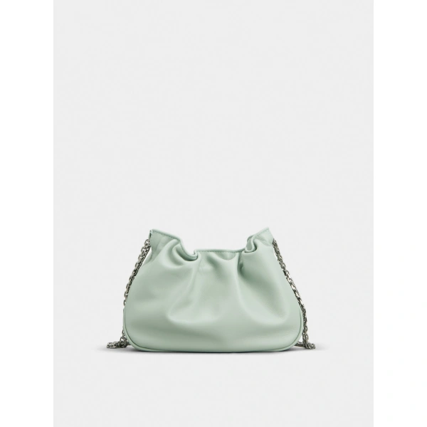 Roger Vivier Pilgrim Micro Bag in Green Leather, view 6 | Mini Bags
