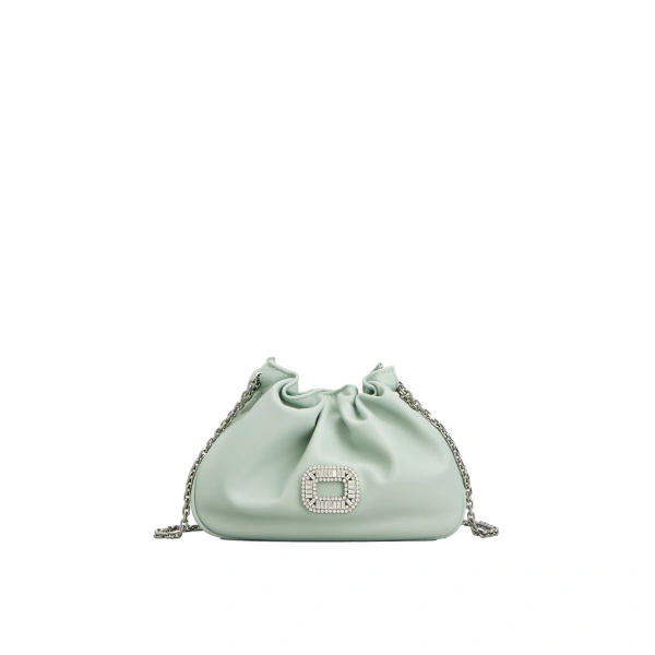 Pilgrim Micro Bag in Green Leather