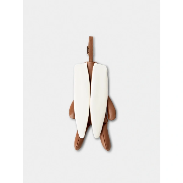 Roger Vivier Rabbit Bag Charm in Brown Leather, view 3 | Bag charms