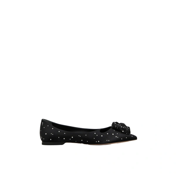 Rose Vivier Ballerinas in Black Satin