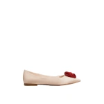 Roger Vivier Rose Vivier Ballerinas in Nude Satin | Ballet Flats