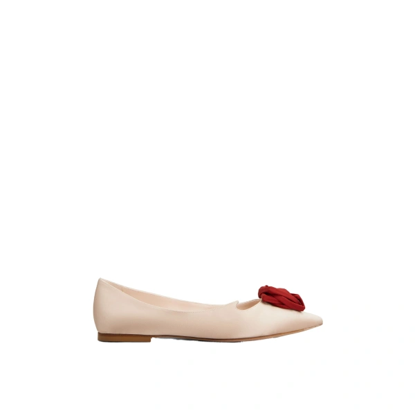 Rose Vivier Ballerinas in Nude Satin