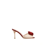 Roger Vivier Rose Vivier Mules in Nude Satin | Mules