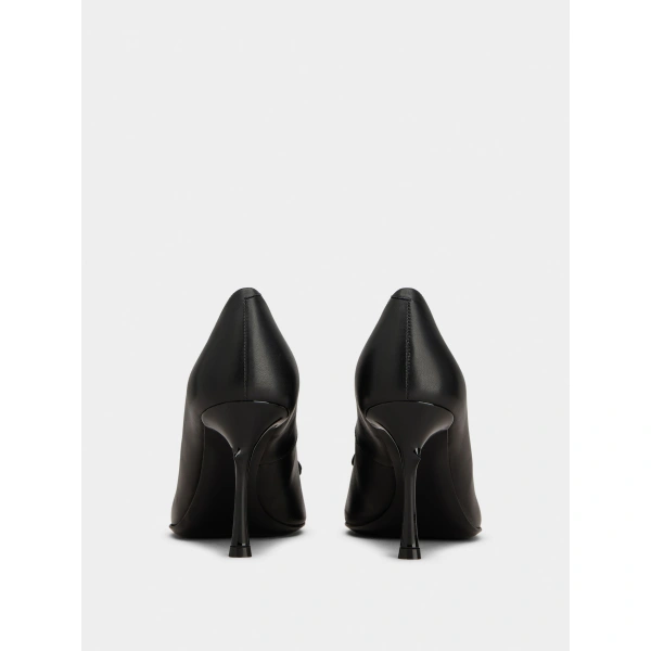 Roger Vivier Rose Vivier Pumps in Black Leather, view 6 | Pumps
