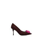 Roger Vivier Rose Vivier Pumps in Burgundy Suede | Pumps